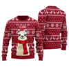 LLAMA Ugly Sweater Cardinal Red