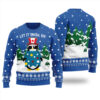 Let It Snow Eh Canada Funny Ugly Christmas Sweater Royal