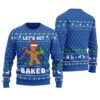 Let's Get Baked Funny Cookie Ugly Christmas Sweater Royal
