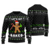 Let's Get Baked Ugly Christmas Sweater Black