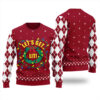 Let's Get Lit Funny Ugly Christmas Sweater Cardinal Red
