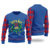 Let's Get Lit Funny Ugly Christmas Sweater Royal