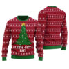 Let's Get Lit Ugly Christmas Sweater Cardinal Red