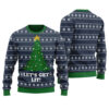 Let's Get Lit Ugly Christmas Sweater Navy