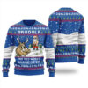 Lifting Santa Reindeer Swoleman Christmas Sweater Royal