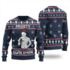 Lifting Swoleman Frosty Ugly Christmas Sweater Navy