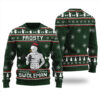Lifting Swoleman Frosty Ugly Sweater Forest Green