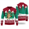 Make It Rain Deer Funny Ugly Christmas Sweater Cardinal Red
