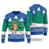 Make It Rain Deer Funny Ugly Christmas Sweater Royal