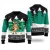 Make It Rain Deer Ugly Christmas Sweater Black