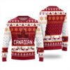Maple Leaves Christmas Sweater Cardinal Red
