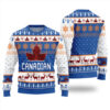 Maple Leaves Ugly Christmas Sweater Royal