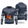 Maple Syrup Full Of Christmas Spirit Ugly Christmas Sweater Navy