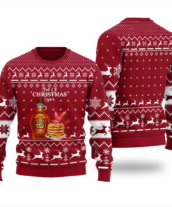 Maple Syrup Full Of Christmas Spirit Ugly Sweater Cardinal Red