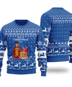 Maple Syrup Full Of Christmas Spirit Ugly Sweater Royal