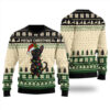 Meowy Funny Ugly Christmas Sweater Black