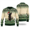 Meowy Funny Ugly Christmas Sweater Forest Green