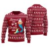 Mermaid Kisses Christmas Wishes Funny Ugly Christmas Cardinal Red