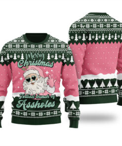 Merry Christmas Jolliest Bunch Of Assholes Forest Green