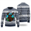 Merry Christmas Moose Ugly Christmas Sweater Navy