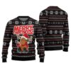 Merry Christmoose Ugly Christmas Sweater Black