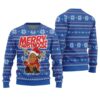 Merry Christmoose Ugly Christmas Sweater Royal