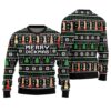 Merry Dickmas Christmas Sweater Black