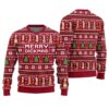 Merry Dickmas Christmas Sweater Cardinal Red