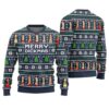 Merry Dickmas Ugly Christmas Sweater Navy
