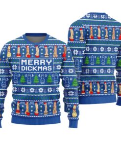 Merry Dickmas Ugly Sweater Royal