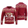 Merry Dunk Ugly Christmas Sweater Cardinal Red