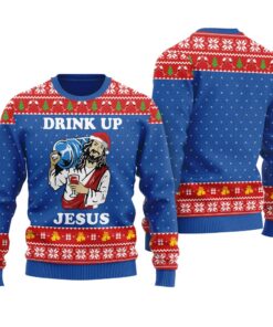 Merry Jesus Party Savior Ugly Sweater Royal