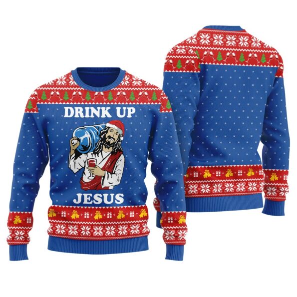 Merry Jesus Party Savior Ugly Sweater Royal