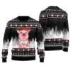 Merry Pigmas Pig Santa Ugly Sweater Black