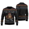 Merry Squirrel Ugly Christmas Sweater Black