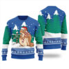 Merry Squirrelmas Ugly Christmas Sweater Royal