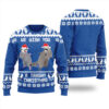 Merry Trashy Christmas Raccoon Opossum Ugly Sweater Royal
