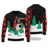 Michael Jordan Dunking Jesus Christmas Sweater Black