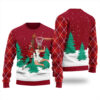 Michael Jordan Dunking Jesus Ugly Sweater Cardinal Red
