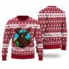 Moose Christmas Sweater Cardinal Red