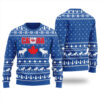 Moose Maple Leaf Canada Ugly Christmas Sweater Royal