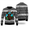 Moose Ugly Christmas Sweater Black