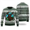 Moose Ugly Sweater Forest Green
