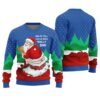 Naughty Santa Going Toilet Ugly Christmas Sweater Royal