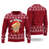 Naughty Santa Ugly Christmas Sweater Cardinal Red