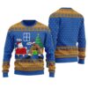 Naughty Santa With Barry Wood Ugly Christmas Sweater Royal