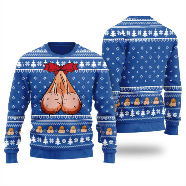 Naughty Ugly Christmas Sweater Royal