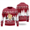 No Lift No Gift Ugly Christmas Sweater Cardinal Red