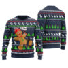 Oh Snap Gingerbread Ugly Christmas Sweater Navy