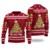 Oh Taco Tree Ugly Christmas Sweater Cardinal Red